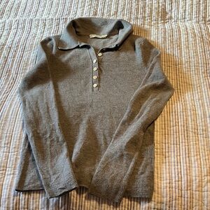 Everlane Heather Gray Knit Top